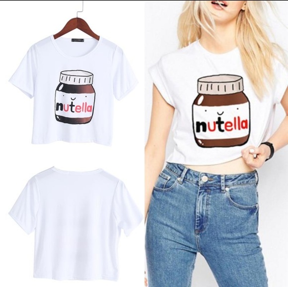 Tops - 🍴 Nutella Crop Top Tee